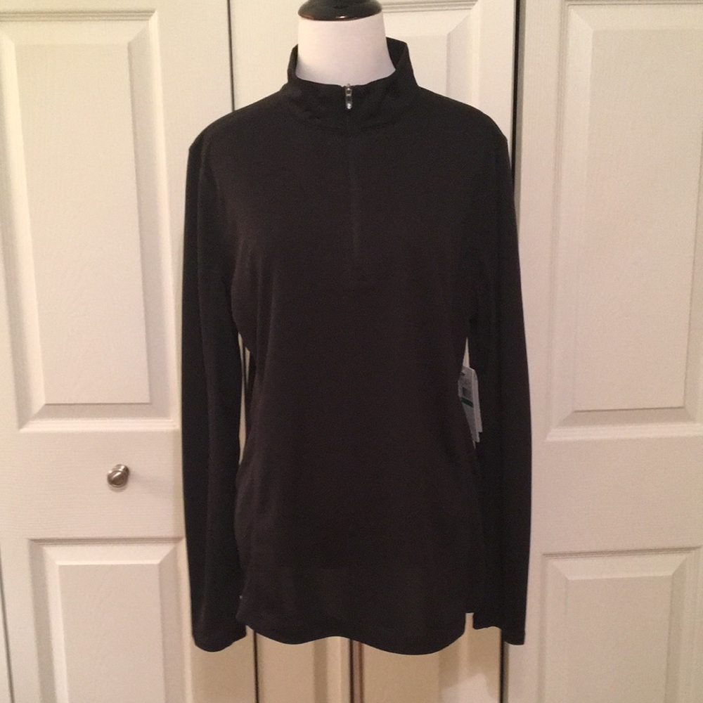 Izod Golf golf black quarter zip size L NWT